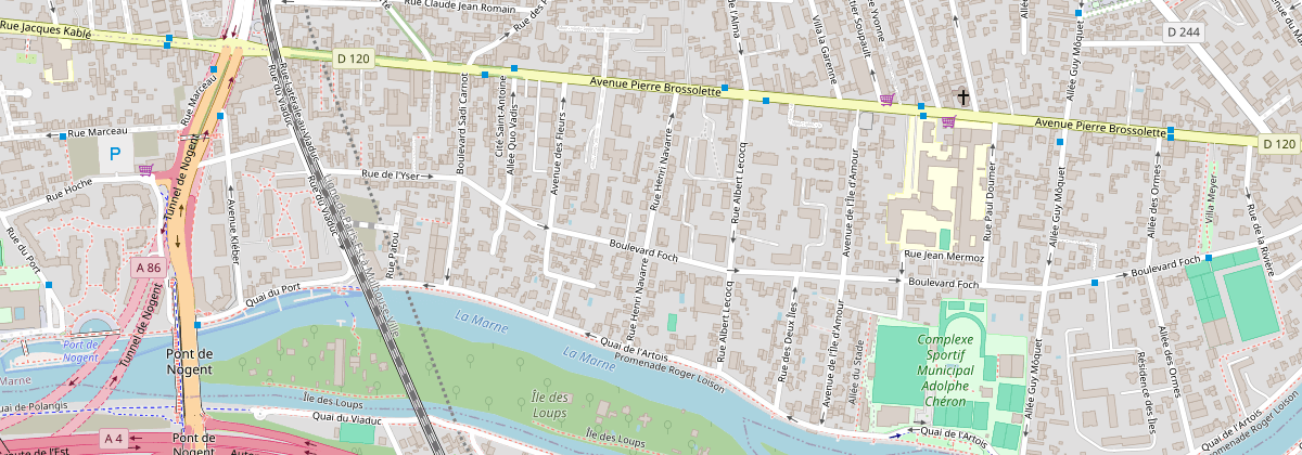 Carte situant Le Perreux-sur-Marne, à l'est de Paris